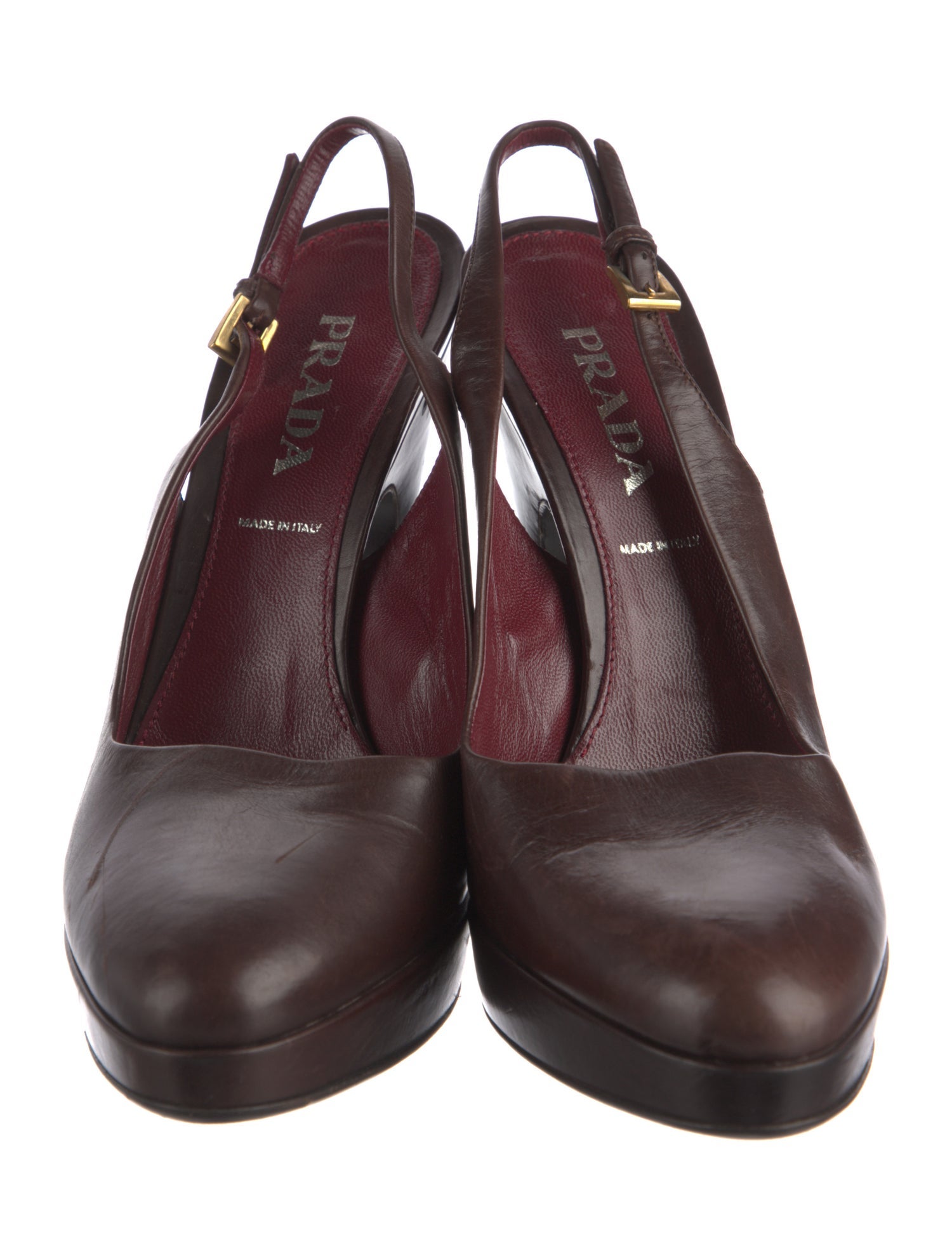 Prada Leather Slingback Pumps